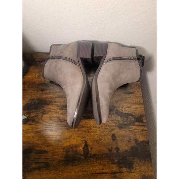 Vionic Women’s Jocelyn Suede Gray Weather Resistant Side Zip Booties  Size 9.5 - Picture 6 of 9